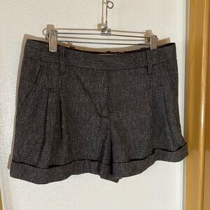 Pleated dark grey shorts size medium